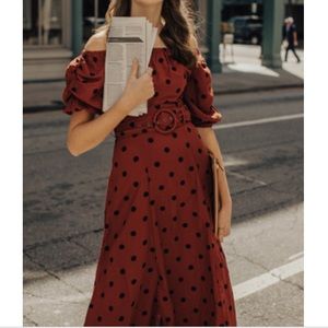 Anthropologie Maeve Polka Dot Dress